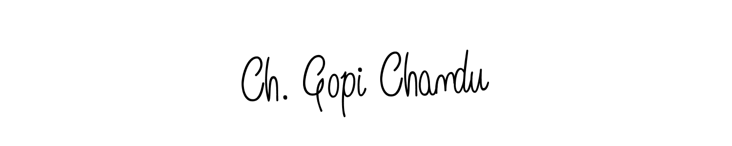 Also we have Ch. Gopi Chandu name is the best signature style. Create professional handwritten signature collection using Angelique-Rose-font-FFP autograph style. Ch. Gopi Chandu signature style 5 images and pictures png