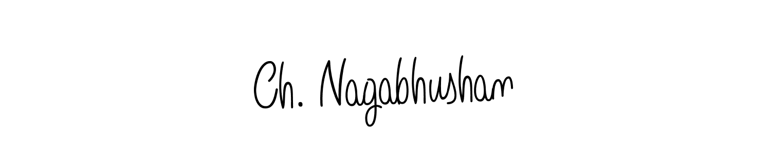 Also we have Ch. Nagabhushan name is the best signature style. Create professional handwritten signature collection using Angelique-Rose-font-FFP autograph style. Ch. Nagabhushan signature style 5 images and pictures png