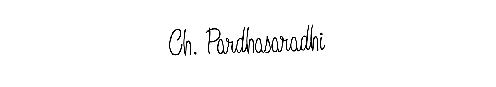 How to make Ch. Pardhasaradhi name signature. Use Angelique-Rose-font-FFP style for creating short signs online. This is the latest handwritten sign. Ch. Pardhasaradhi signature style 5 images and pictures png