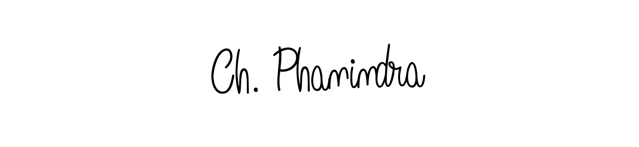 You should practise on your own different ways (Angelique-Rose-font-FFP) to write your name (Ch. Phanindra) in signature. don't let someone else do it for you. Ch. Phanindra signature style 5 images and pictures png