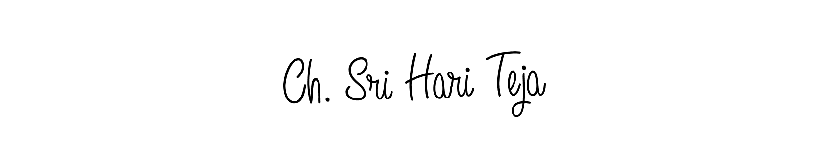 Use a signature maker to create a handwritten signature online. With this signature software, you can design (Angelique-Rose-font-FFP) your own signature for name Ch. Sri Hari Teja. Ch. Sri Hari Teja signature style 5 images and pictures png