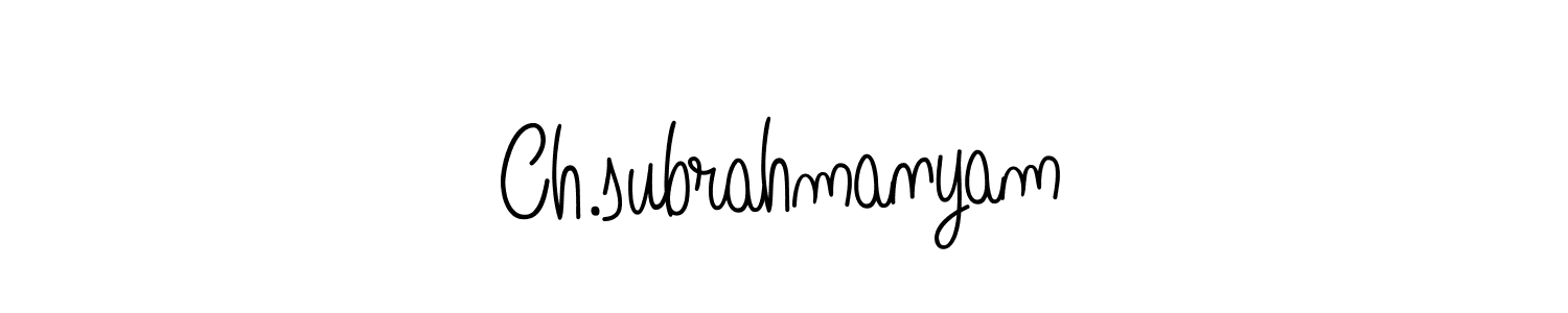 Make a beautiful signature design for name Ch.subrahmanyam. Use this online signature maker to create a handwritten signature for free. Ch.subrahmanyam signature style 5 images and pictures png