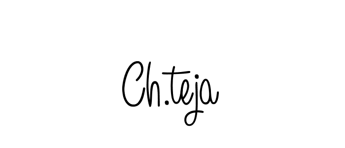 How to make Ch.teja name signature. Use Angelique-Rose-font-FFP style for creating short signs online. This is the latest handwritten sign. Ch.teja signature style 5 images and pictures png