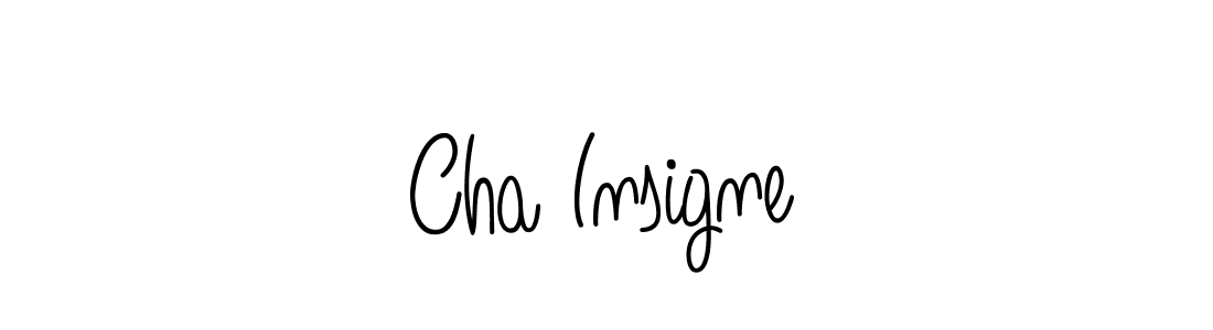 Design your own signature with our free online signature maker. With this signature software, you can create a handwritten (Angelique-Rose-font-FFP) signature for name Cha Insigne. Cha Insigne signature style 5 images and pictures png