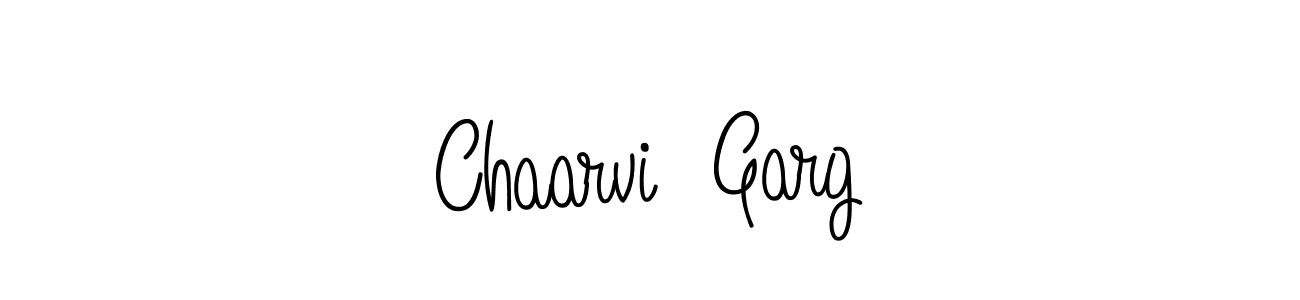 You should practise on your own different ways (Angelique-Rose-font-FFP) to write your name (Chaarvi  Garg) in signature. don't let someone else do it for you. Chaarvi  Garg signature style 5 images and pictures png