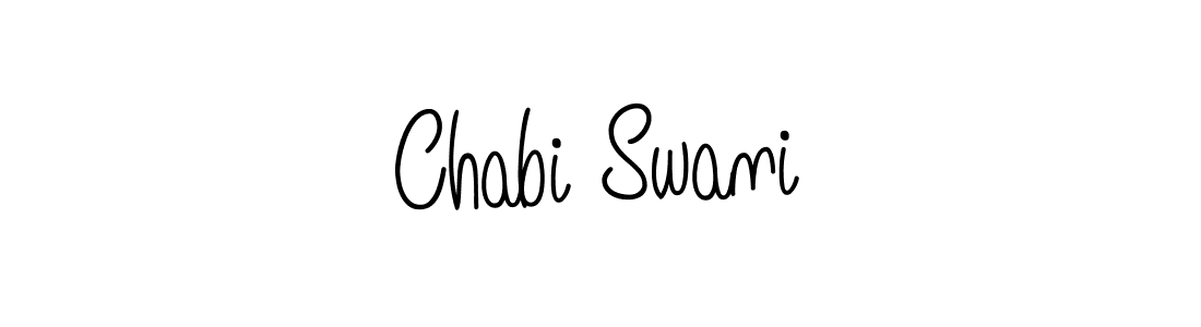 Make a beautiful signature design for name Chabi Swani. With this signature (Angelique-Rose-font-FFP) style, you can create a handwritten signature for free. Chabi Swani signature style 5 images and pictures png