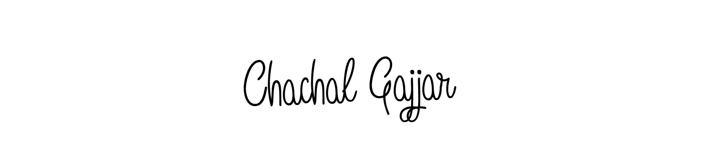 Chachal Gajjar stylish signature style. Best Handwritten Sign (Angelique-Rose-font-FFP) for my name. Handwritten Signature Collection Ideas for my name Chachal Gajjar. Chachal Gajjar signature style 5 images and pictures png