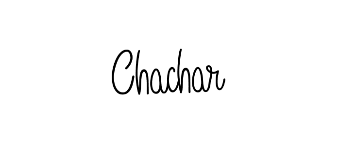 Use a signature maker to create a handwritten signature online. With this signature software, you can design (Angelique-Rose-font-FFP) your own signature for name Chachar. Chachar signature style 5 images and pictures png