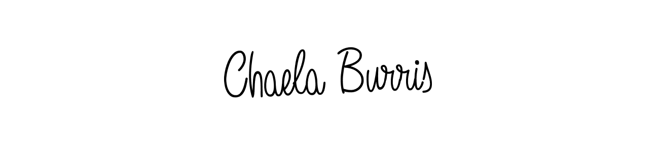 Make a beautiful signature design for name Chaela Burris. With this signature (Angelique-Rose-font-FFP) style, you can create a handwritten signature for free. Chaela Burris signature style 5 images and pictures png