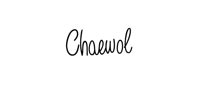 Design your own signature with our free online signature maker. With this signature software, you can create a handwritten (Angelique-Rose-font-FFP) signature for name Chaewol. Chaewol signature style 5 images and pictures png