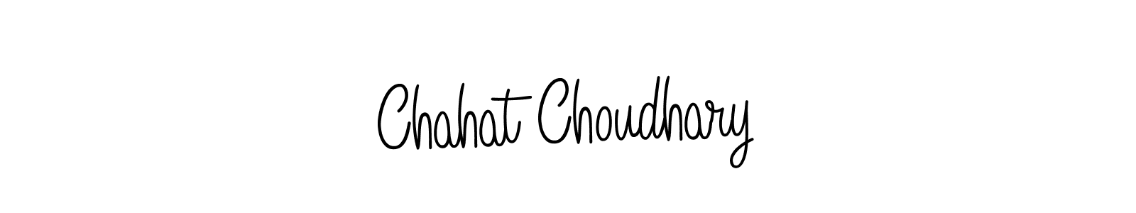 Make a beautiful signature design for name Chahat Choudhary. With this signature (Angelique-Rose-font-FFP) style, you can create a handwritten signature for free. Chahat Choudhary signature style 5 images and pictures png