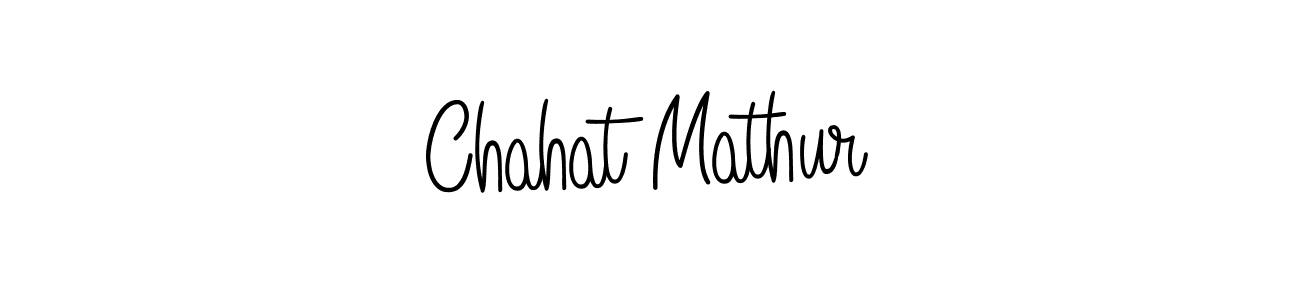 Make a beautiful signature design for name Chahat Mathur. With this signature (Angelique-Rose-font-FFP) style, you can create a handwritten signature for free. Chahat Mathur signature style 5 images and pictures png