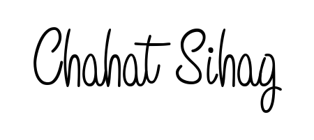 Transform the name Chahat Sihag into a signature masterpiece using Angelique-Rose-font-FFP font. Ideal for photographers, artists, and creators looking for watermarks. Chahat Sihag signature style 5 images and pictures png