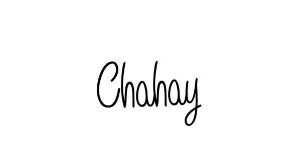 Design your own signature with our free online signature maker. With this signature software, you can create a handwritten (Angelique-Rose-font-FFP) signature for name Chahay. Chahay signature style 5 images and pictures png