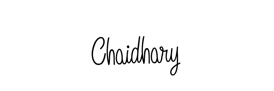 Use a signature maker to create a handwritten signature online. With this signature software, you can design (Angelique-Rose-font-FFP) your own signature for name Chaidhary. Chaidhary signature style 5 images and pictures png