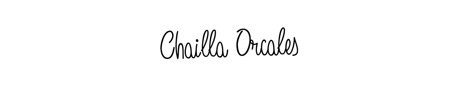 Chailla Orcales stylish signature style. Best Handwritten Sign (Angelique-Rose-font-FFP) for my name. Handwritten Signature Collection Ideas for my name Chailla Orcales. Chailla Orcales signature style 5 images and pictures png