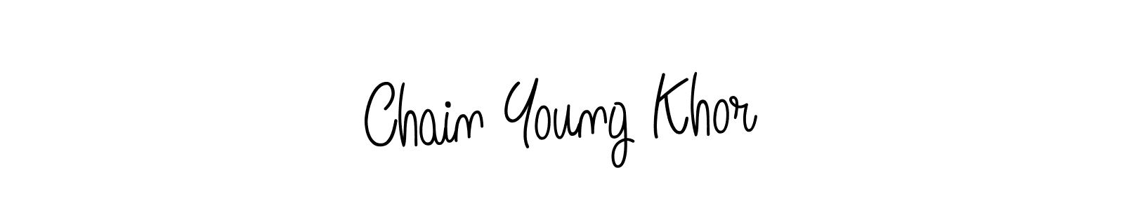 You should practise on your own different ways (Angelique-Rose-font-FFP) to write your name (Chain Young Khor) in signature. don't let someone else do it for you. Chain Young Khor signature style 5 images and pictures png