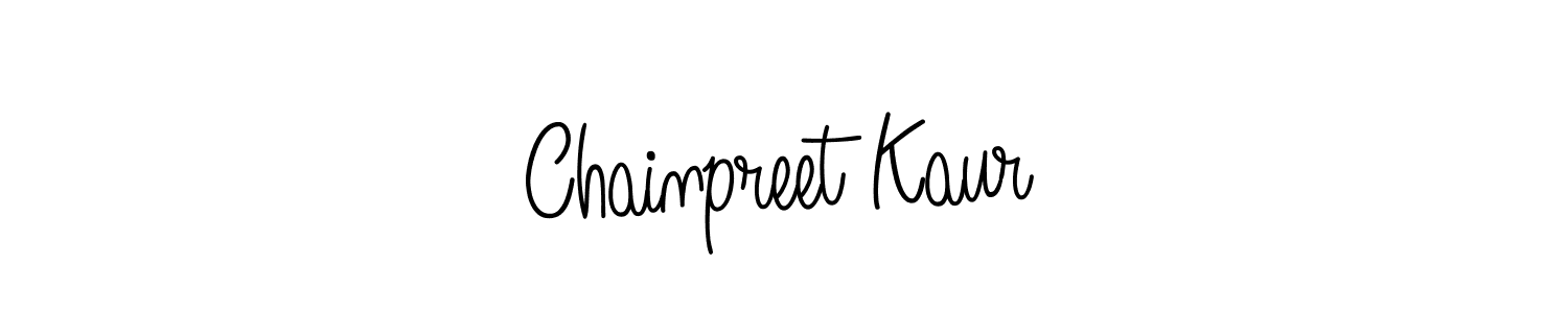 Create a beautiful signature design for name Chainpreet Kaur. With this signature (Angelique-Rose-font-FFP) fonts, you can make a handwritten signature for free. Chainpreet Kaur signature style 5 images and pictures png