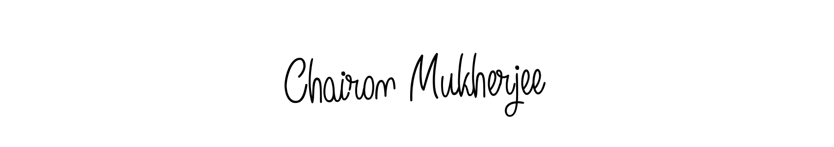 Make a beautiful signature design for name Chairon Mukherjee. With this signature (Angelique-Rose-font-FFP) style, you can create a handwritten signature for free. Chairon Mukherjee signature style 5 images and pictures png