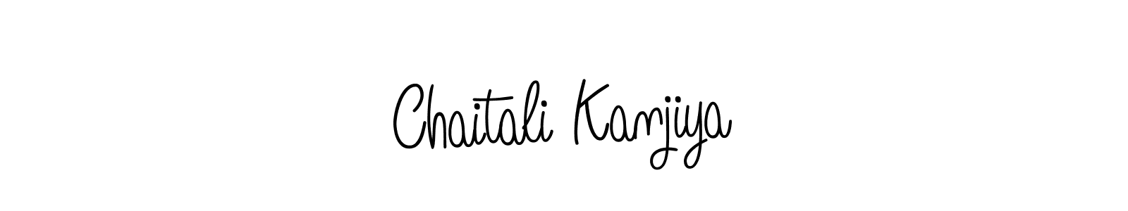 Make a beautiful signature design for name Chaitali Kanjiya. With this signature (Angelique-Rose-font-FFP) style, you can create a handwritten signature for free. Chaitali Kanjiya signature style 5 images and pictures png