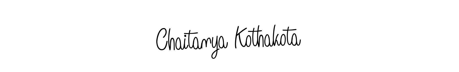 The best way (Angelique-Rose-font-FFP) to make a short signature is to pick only two or three words in your name. The name Chaitanya Kothakota include a total of six letters. For converting this name. Chaitanya Kothakota signature style 5 images and pictures png