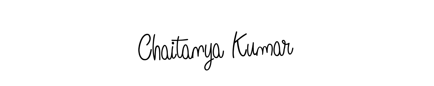 How to make Chaitanya Kumar name signature. Use Angelique-Rose-font-FFP style for creating short signs online. This is the latest handwritten sign. Chaitanya Kumar signature style 5 images and pictures png