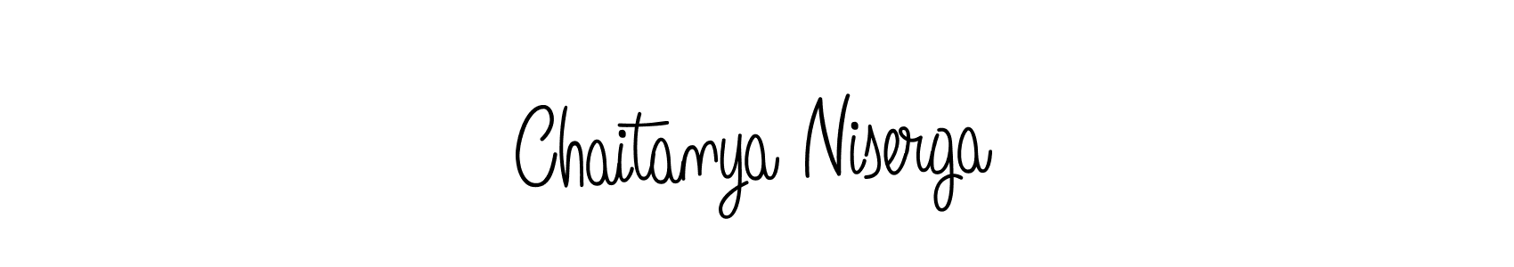 The best way (Angelique-Rose-font-FFP) to make a short signature is to pick only two or three words in your name. The name Chaitanya Niserga include a total of six letters. For converting this name. Chaitanya Niserga signature style 5 images and pictures png