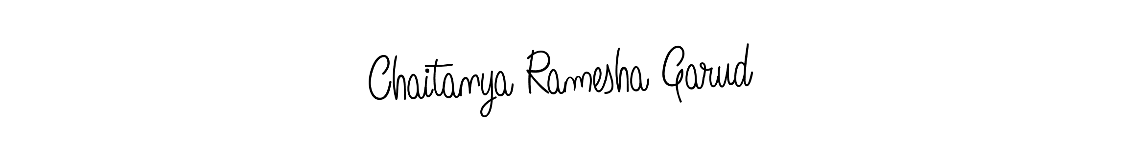 How to make Chaitanya Ramesha Garud name signature. Use Angelique-Rose-font-FFP style for creating short signs online. This is the latest handwritten sign. Chaitanya Ramesha Garud signature style 5 images and pictures png