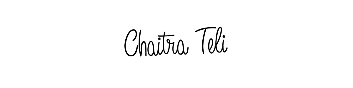 Create a beautiful signature design for name Chaitra Teli. With this signature (Angelique-Rose-font-FFP) fonts, you can make a handwritten signature for free. Chaitra Teli signature style 5 images and pictures png