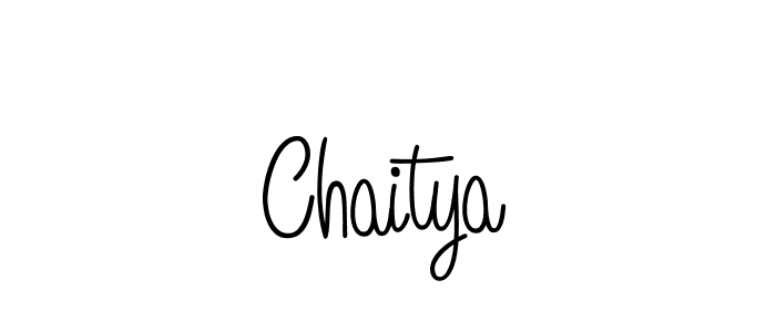 Use a signature maker to create a handwritten signature online. With this signature software, you can design (Angelique-Rose-font-FFP) your own signature for name Chaitya. Chaitya signature style 5 images and pictures png