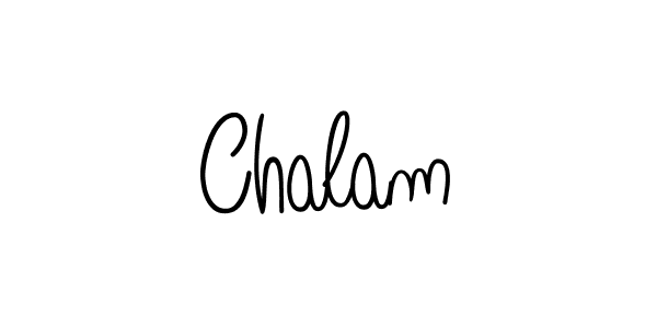 Use a signature maker to create a handwritten signature online. With this signature software, you can design (Angelique-Rose-font-FFP) your own signature for name Chalam. Chalam signature style 5 images and pictures png