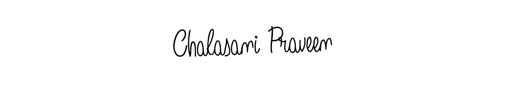 Design your own signature with our free online signature maker. With this signature software, you can create a handwritten (Angelique-Rose-font-FFP) signature for name Chalasani Praveen. Chalasani Praveen signature style 5 images and pictures png