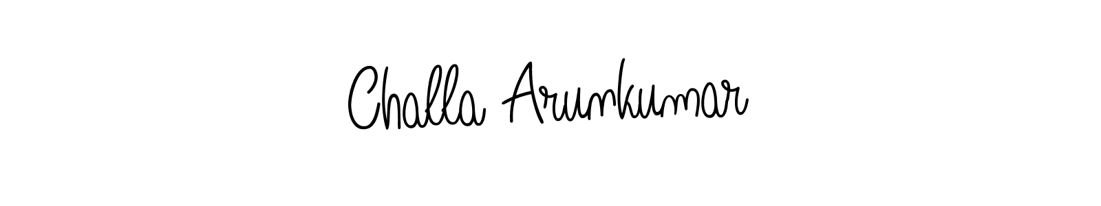 Make a beautiful signature design for name Challa Arunkumar. With this signature (Angelique-Rose-font-FFP) style, you can create a handwritten signature for free. Challa Arunkumar signature style 5 images and pictures png