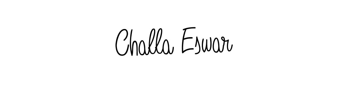 Use a signature maker to create a handwritten signature online. With this signature software, you can design (Angelique-Rose-font-FFP) your own signature for name Challa Eswar. Challa Eswar signature style 5 images and pictures png