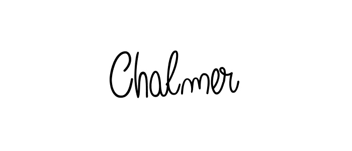 Make a beautiful signature design for name Chalmer. With this signature (Angelique-Rose-font-FFP) style, you can create a handwritten signature for free. Chalmer signature style 5 images and pictures png