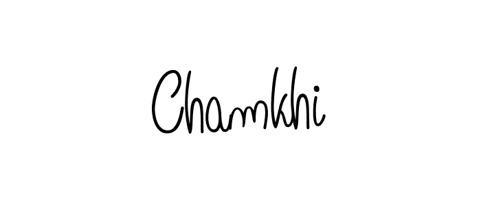 How to Draw Chamkhi signature style? Angelique-Rose-font-FFP is a latest design signature styles for name Chamkhi. Chamkhi signature style 5 images and pictures png