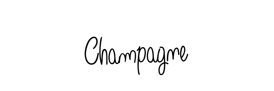 You should practise on your own different ways (Angelique-Rose-font-FFP) to write your name (Champagne) in signature. don't let someone else do it for you. Champagne signature style 5 images and pictures png