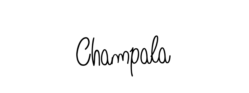 Create a beautiful signature design for name Champala. With this signature (Angelique-Rose-font-FFP) fonts, you can make a handwritten signature for free. Champala signature style 5 images and pictures png