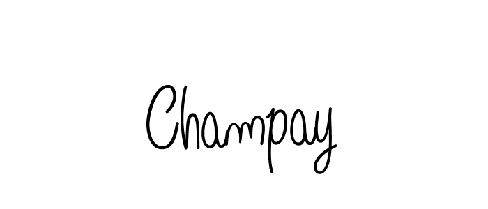 Create a beautiful signature design for name Champay. With this signature (Angelique-Rose-font-FFP) fonts, you can make a handwritten signature for free. Champay signature style 5 images and pictures png