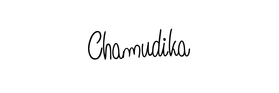 You should practise on your own different ways (Angelique-Rose-font-FFP) to write your name (Chamudika) in signature. don't let someone else do it for you. Chamudika signature style 5 images and pictures png