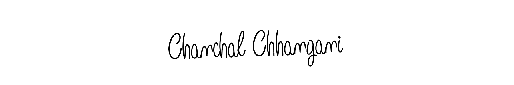 Make a beautiful signature design for name Chanchal Chhangani. With this signature (Angelique-Rose-font-FFP) style, you can create a handwritten signature for free. Chanchal Chhangani signature style 5 images and pictures png