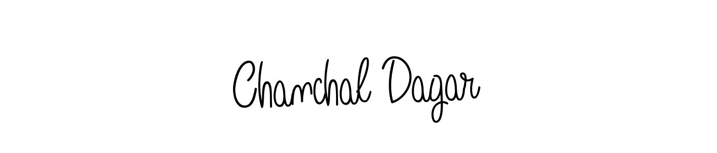 Use a signature maker to create a handwritten signature online. With this signature software, you can design (Angelique-Rose-font-FFP) your own signature for name Chanchal Dagar. Chanchal Dagar signature style 5 images and pictures png