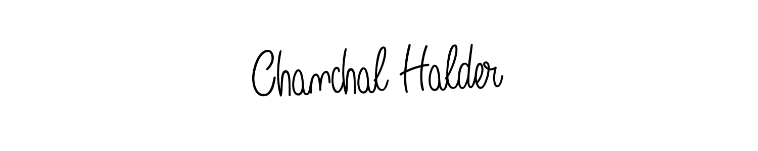 Make a beautiful signature design for name Chanchal Halder. With this signature (Angelique-Rose-font-FFP) style, you can create a handwritten signature for free. Chanchal Halder signature style 5 images and pictures png