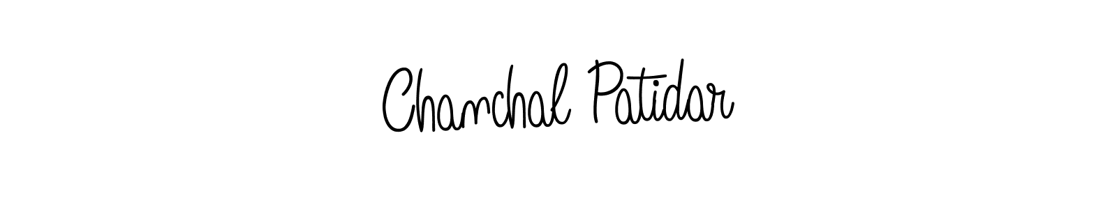 Make a beautiful signature design for name Chanchal Patidar. With this signature (Angelique-Rose-font-FFP) style, you can create a handwritten signature for free. Chanchal Patidar signature style 5 images and pictures png