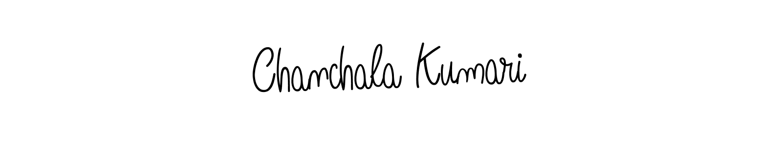 Use a signature maker to create a handwritten signature online. With this signature software, you can design (Angelique-Rose-font-FFP) your own signature for name Chanchala Kumari. Chanchala Kumari signature style 5 images and pictures png