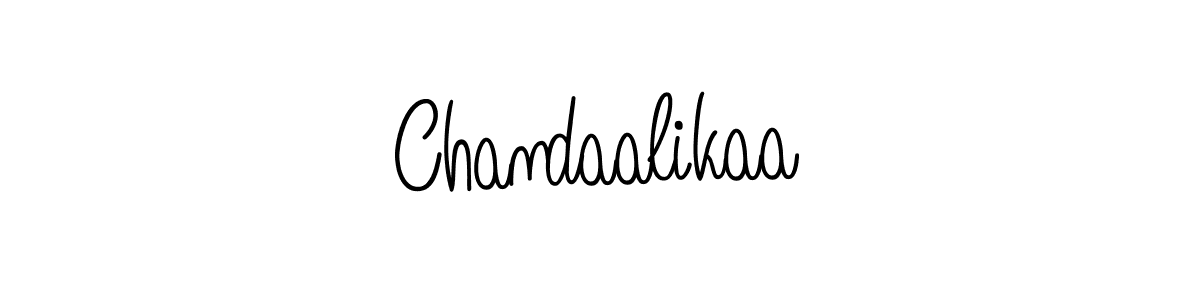 Use a signature maker to create a handwritten signature online. With this signature software, you can design (Angelique-Rose-font-FFP) your own signature for name Chandaalikaa. Chandaalikaa signature style 5 images and pictures png