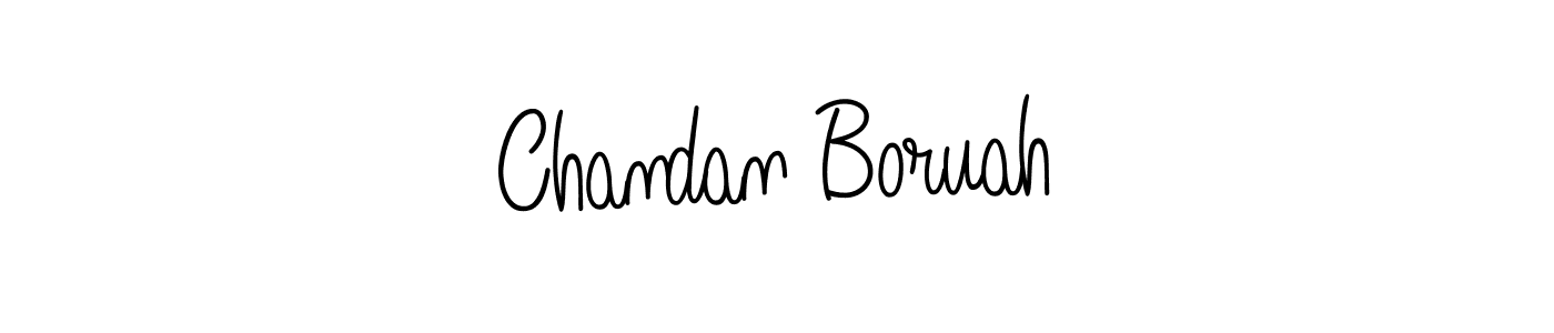 You should practise on your own different ways (Angelique-Rose-font-FFP) to write your name (Chandan Boruah) in signature. don't let someone else do it for you. Chandan Boruah signature style 5 images and pictures png