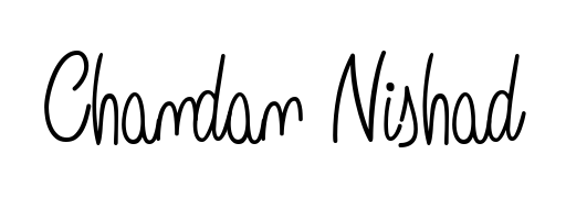 A timeless handwritten aesthetic for Chandan Nishad. The Angelique-Rose-font-FFP font gives your signature a handcrafted feel with natural curves. Chandan Nishad signature style 5 images and pictures png