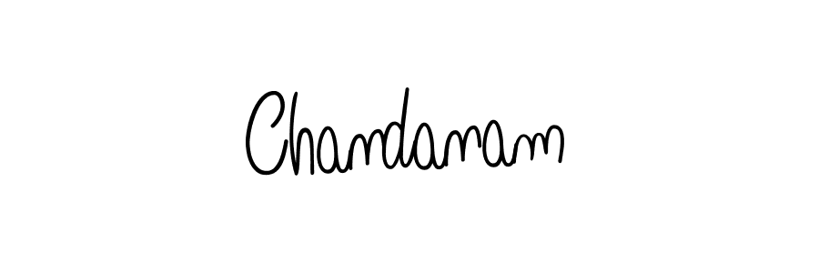 Use a signature maker to create a handwritten signature online. With this signature software, you can design (Angelique-Rose-font-FFP) your own signature for name Chandanam. Chandanam signature style 5 images and pictures png