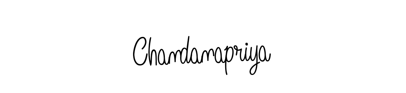 Create a beautiful signature design for name Chandanapriya. With this signature (Angelique-Rose-font-FFP) fonts, you can make a handwritten signature for free. Chandanapriya signature style 5 images and pictures png